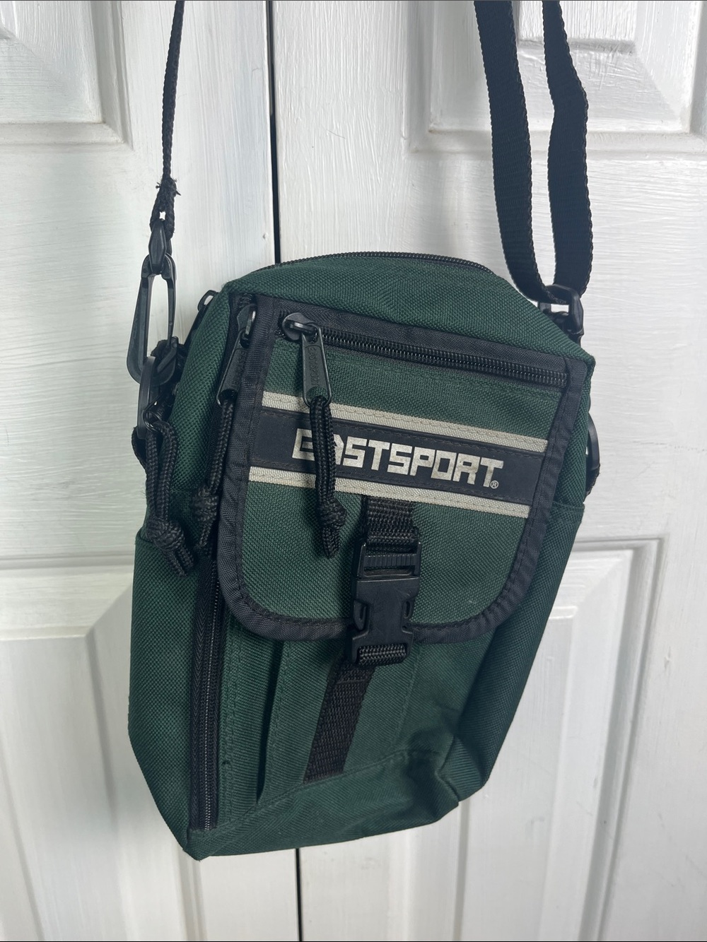 90s Eastsport Forest Green Compact Crossbody Bag Men vintage hike